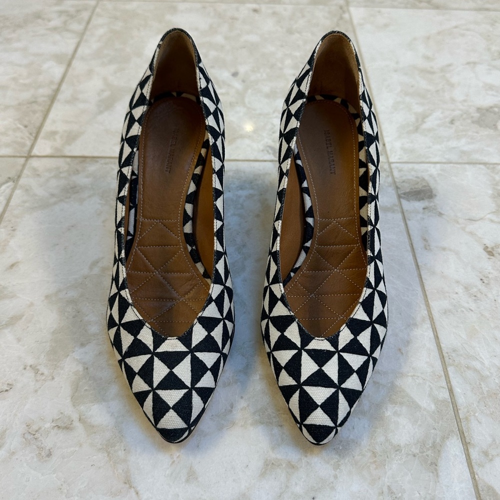 NWOT Isabel Marant Geometric Print Heels